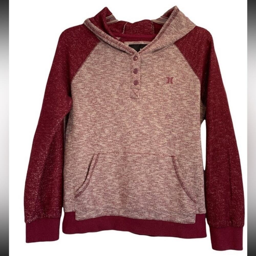 Hurley Maroon Woman’s Size XS Hoodie Sweatshirt Grunge Skater Streetwear